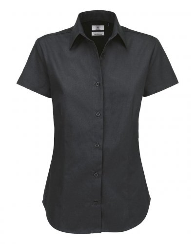 Camicia donna maniche corte sharp twill