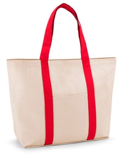 Borsa in cotone Ville Rosso