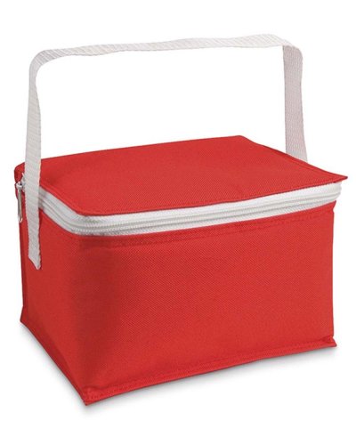 Borsa termica capienza 6 lattine in poliestere 600D Rosso