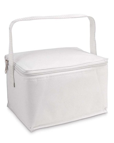 Borsa termica capienza 6 lattine in poliestere 600D Bianco