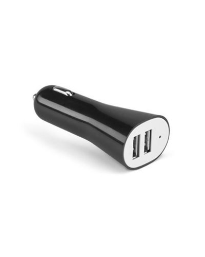 Caricabatteria per auto con USB Nero