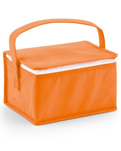 Borsa frigo capienza 6 lattine in TNT 20 x 14 x 13 cm Arancione