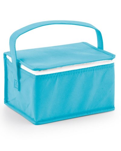 Borsa frigo capienza 6 lattine in TNT 20 x 14 x 13 cm Azzurro