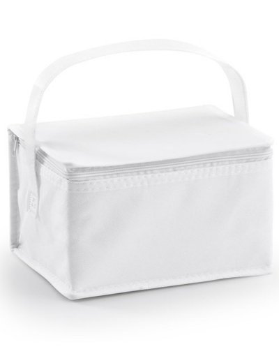 Borsa frigo capienza 6 lattine in TNT 20 x 14 x 13 cm Bianco