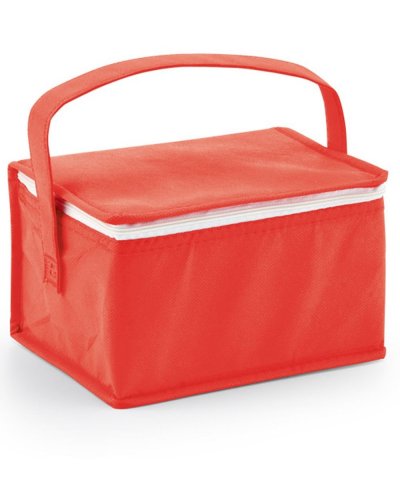 Borsa frigo capienza 6 lattine in TNT 20 x 14 x 13 cm Rosso