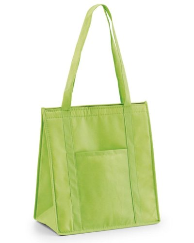 Shopper termica in TNT chiusura con velcro 32 x 35 x 17 cm Verde Chiaro