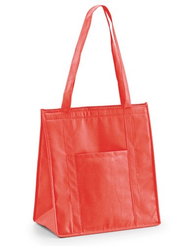 Shopper termica in TNT chiusura con velcro 32 x 35 x 17 cm Rosso