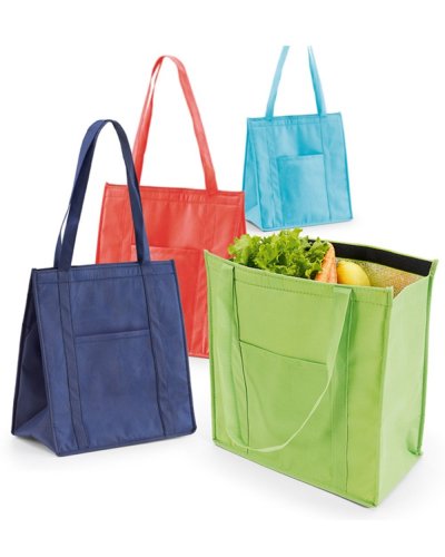 Shopper termica in TNT chiusura con velcro 32 x 35 x 17 cm