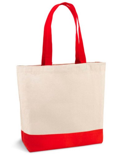 Borsa in cotone Edmonton Rosso