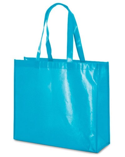 Borsa in TNT laminato lucido Millenia Azzurro