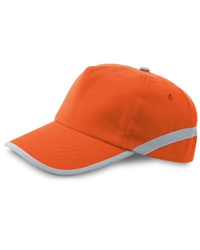 Cappellino con visiera con elementi riflettenti Arancione