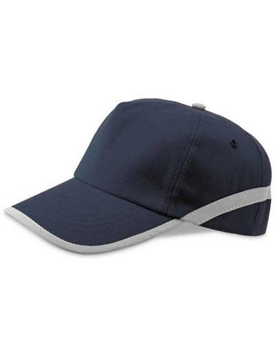 Cappellino con visiera con elementi riflettenti Blu