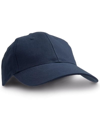 Cappellino con visiera 100% tela cotone Blu