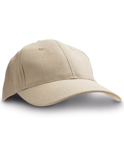 Cappellino con visiera 100% tela cotone Beige
