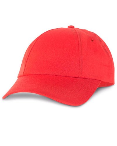 Cappellino con visiera regolabile con velcro Rosso