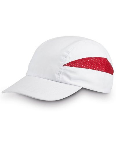 Cappellino con visiera in microfibra e rete