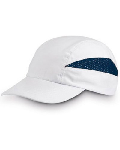 Cappellino con visiera in microfibra e rete