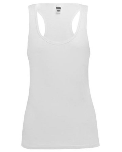 Thc tirana wh. Ärmelloses damen-t-shirt aus baumwolle. farbe weiß 