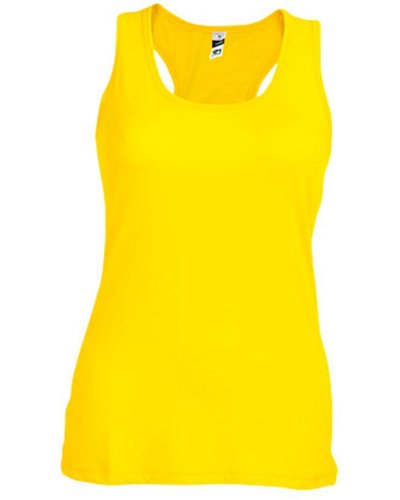 Thc tirana. Ärmelloses baumwoll-t-shirt für frauen  Giallo