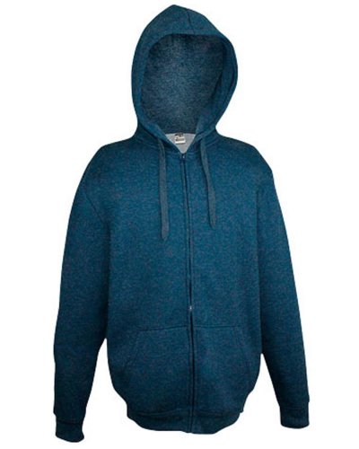 AMSTERDAM WOMEN Felpa da donna, con zip e cappuccio Blu Mélange 1