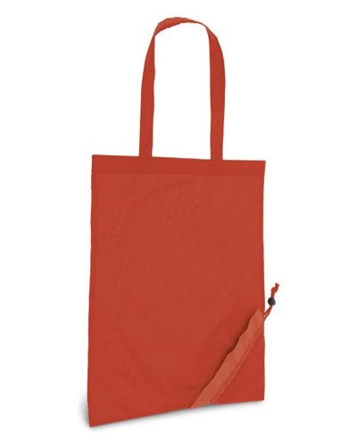 Borsa pieghevole in poliestere Shops Rosso