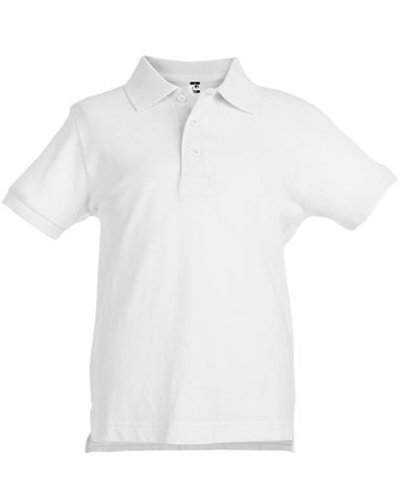 Thc adam kids wh. kurzärmeliges poloshirt für kinder (unisex). farbe w