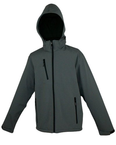 Thc zagreb. chaqueta softshell para hombre, con capucha removible 