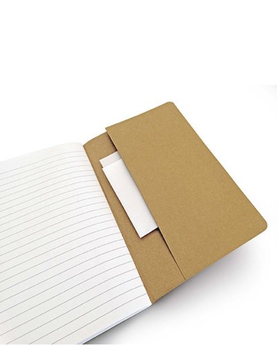 Block notes A5 in carta riciclata e tasca interna