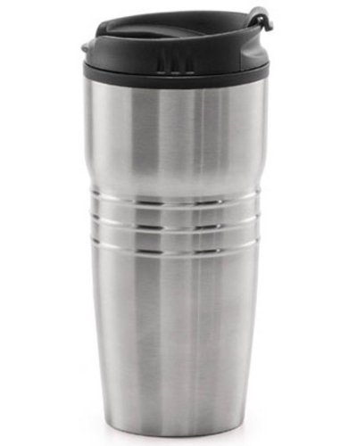Bicchiere da viaggio in acciaio 520 ml Cromato Satinato