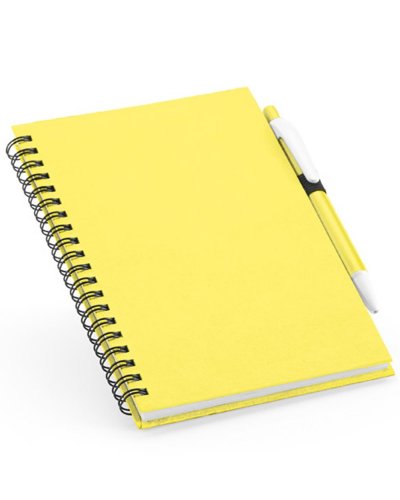 Block note con penna a sfera Giallo