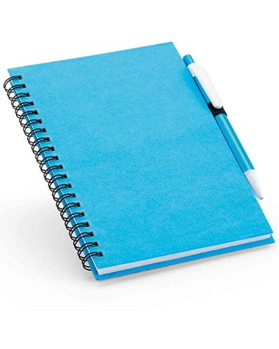 Block note con penna a sfera Azzurro