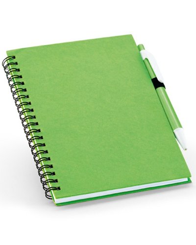 Block note con penna a sfera Verde Chiaro