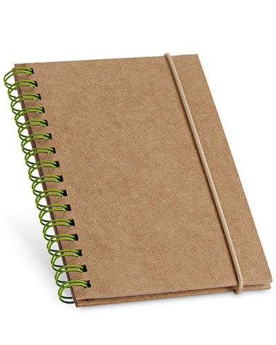 Block notes eco A5 copertina rigida fogli a righe Verde Chiaro