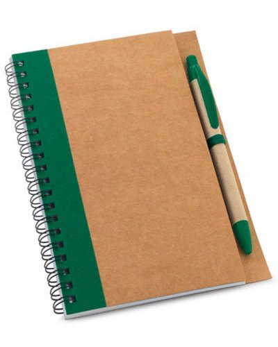 Block note in carta Kraft Verde