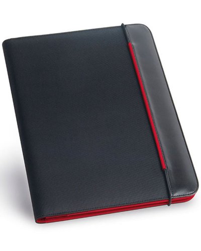 Cartella A4 in Similpelle e Poliestere Rosso