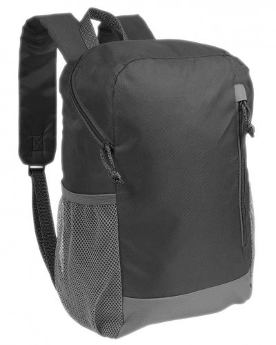 Zaino in poliestere con 4 tasche Nero