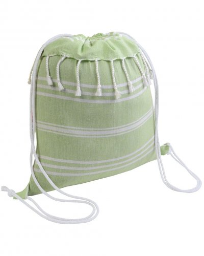 Zainetto effetto Fouta Verde mela