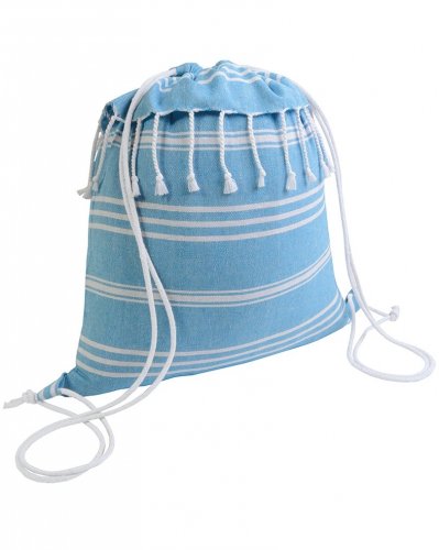 Zainetto effetto Fouta Celeste