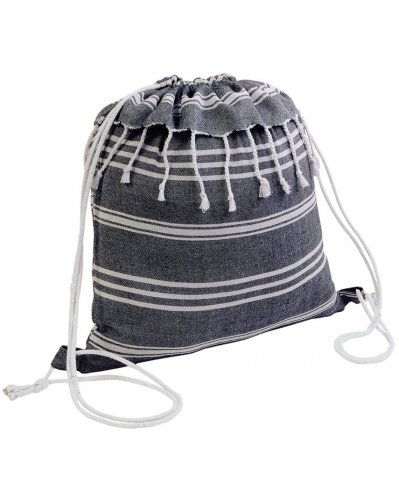 Zainetto effetto Fouta Blu scuro