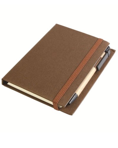 Notes con penna e foglietti adesivi Marrone