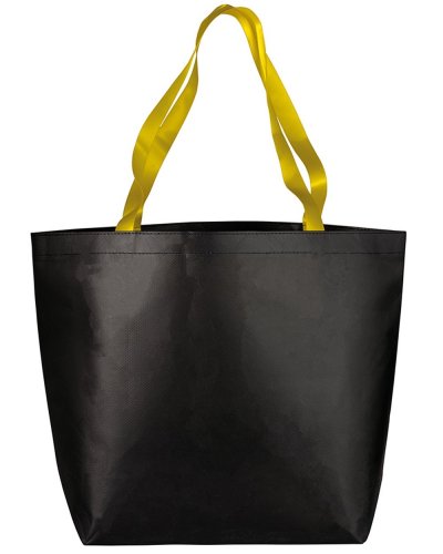 Shopper Nera con manici fluo