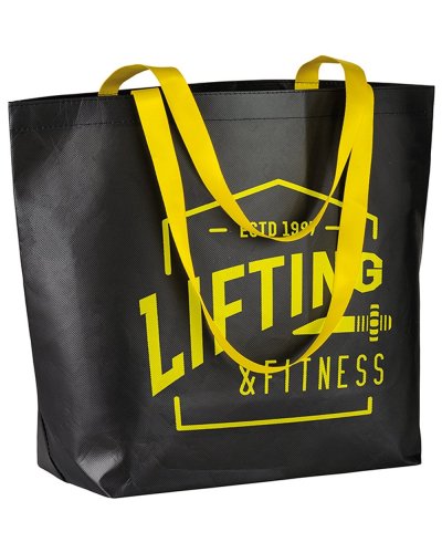 Shopper Nera con manici fluo