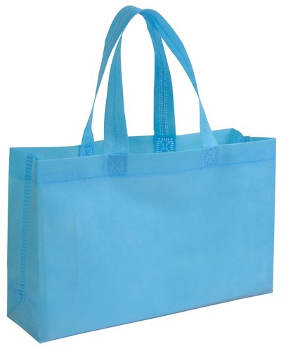 Shopper con manici lunghi Celeste