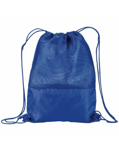 Zainetto in poliestere con retina mesh Blu Royal