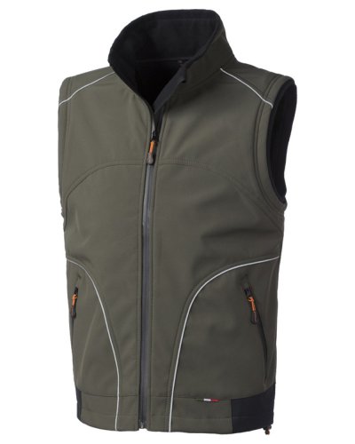 Gilet Softshell Preston Verde / Nero
