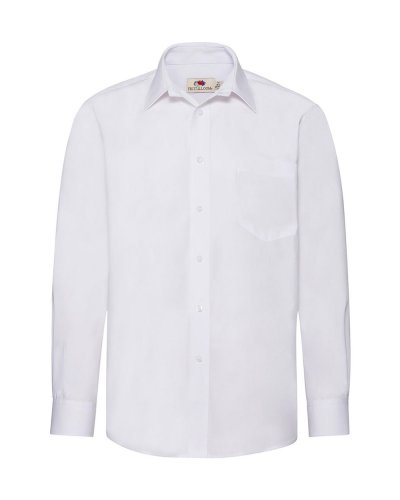Camicia uomo in popeline maniche lunghe Bianco