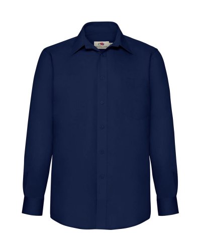 Camicia uomo in popeline maniche lunghe Navy