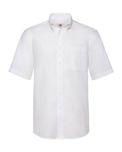 Camicia uomo Oxford maniche corte con tasca sul petto