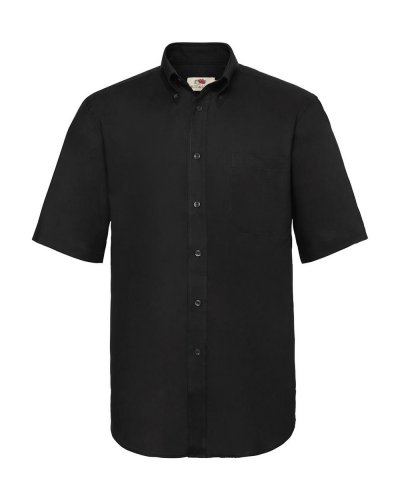 Camicia uomo Oxford maniche corte con tasca sul petto