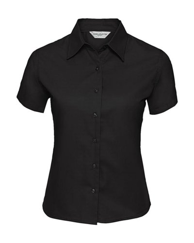 Camicia donna Twill Classic maniche corte Nero